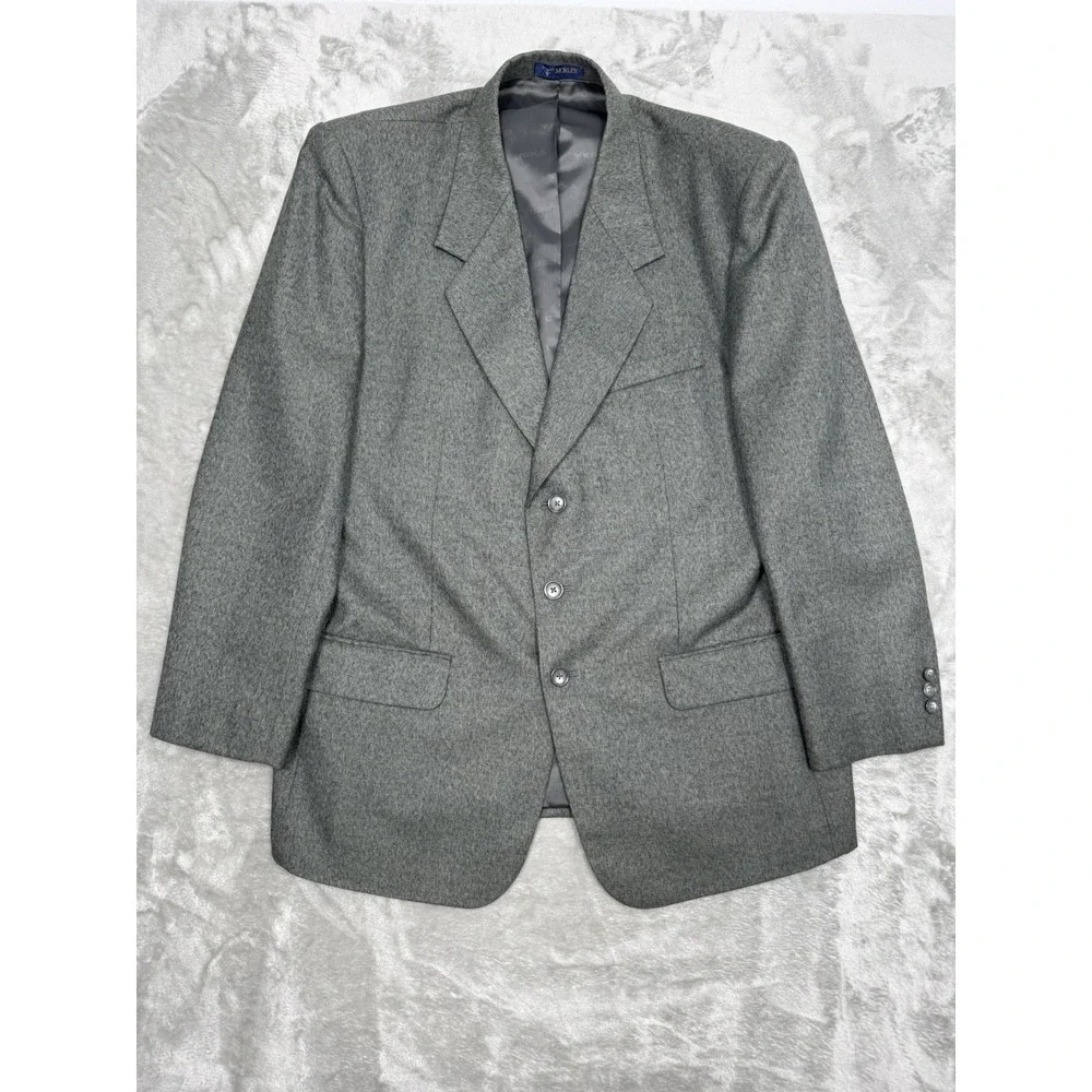 Morley England Green Wool Blazer Jacket Mens 48R Sport Coat Casual Vintage 90s